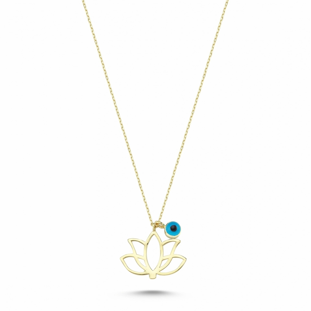 Lotus Altın Kolye - 14 Ayar