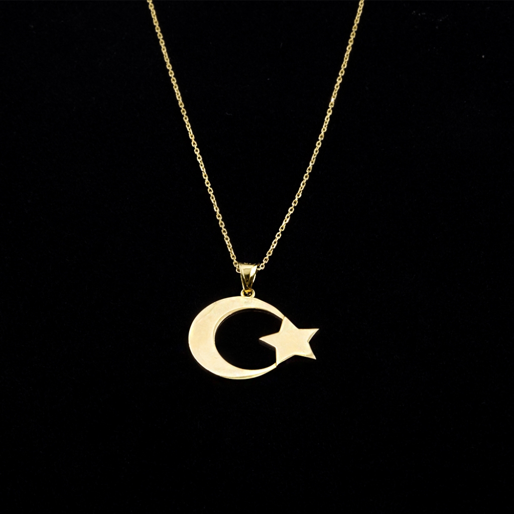 Ayyıldız Altın Kolye - 14Ayar