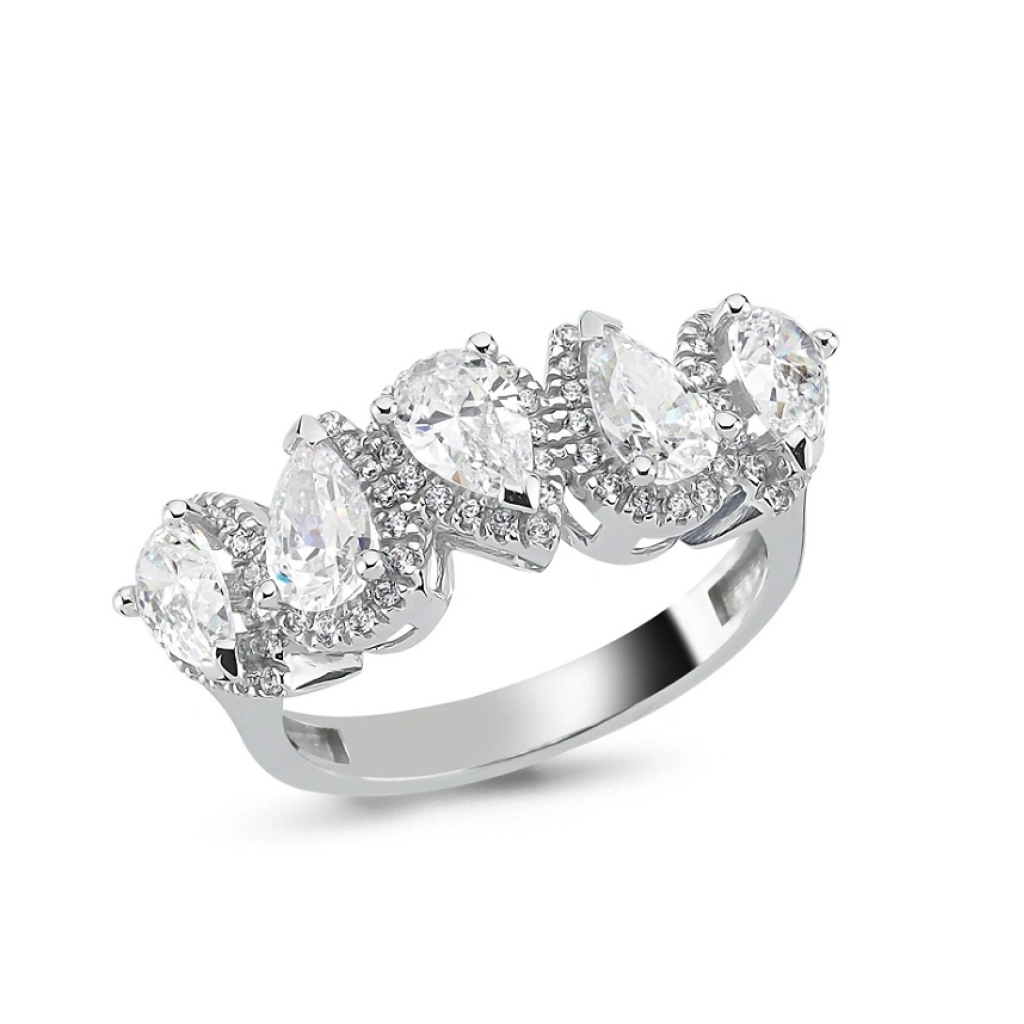 Glamorous Collection 14 Ayar Damla Kesim Beştaş Altın Yüzük