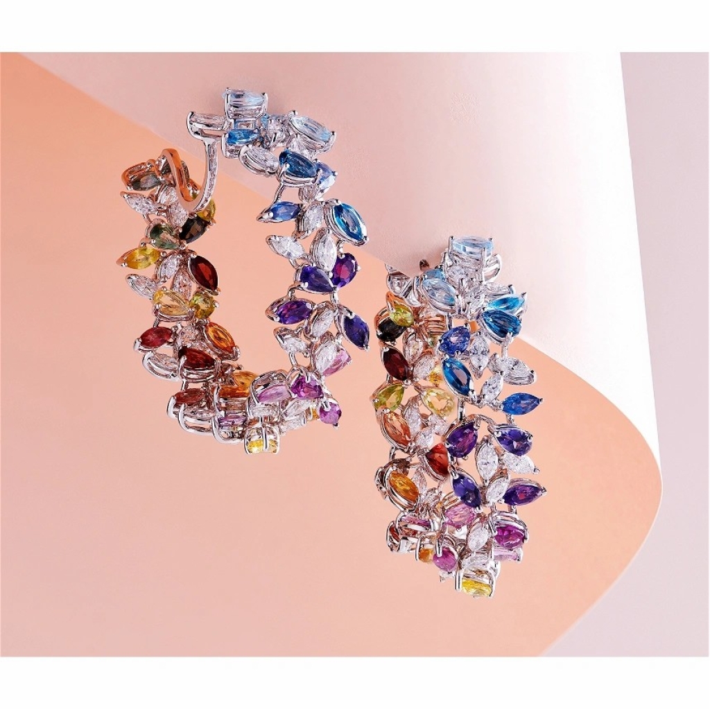 Multicolor Pırlanta Küpe-18.65 Karat 