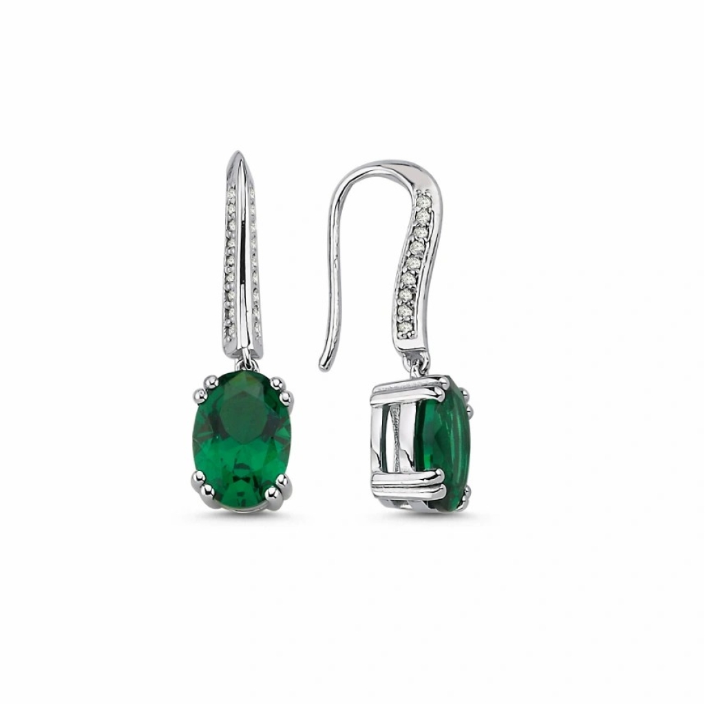 Nano Green Pırlanta Küpe-1.48 Karat 