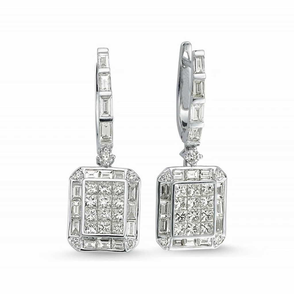 Pırlanta Taşlı Küpe-2.28 Karat