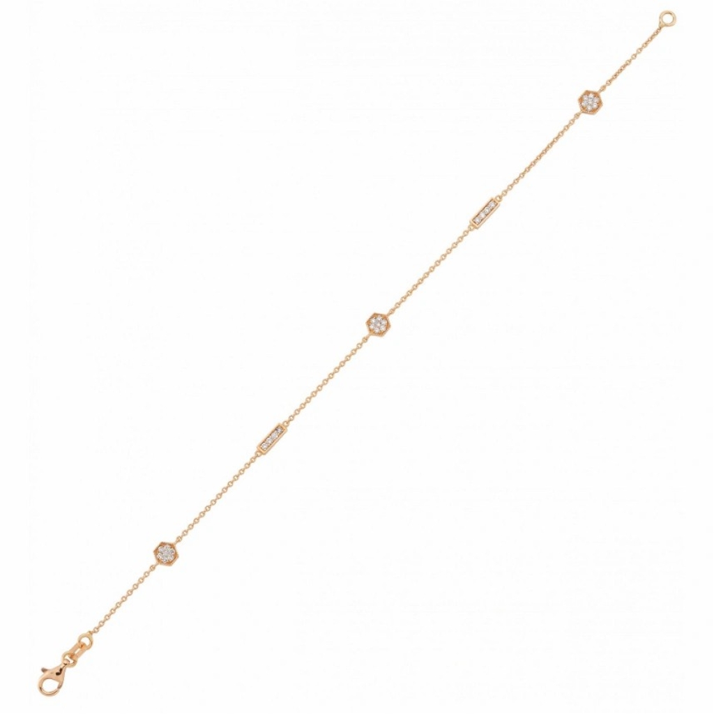 Pırlanta Rose Bileklik-0.24 Karat