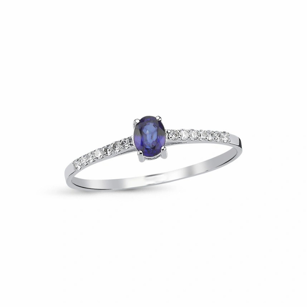  Safir Pırlanta Yüzük-0.31 Karat