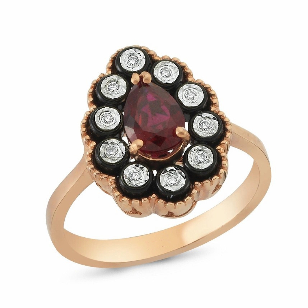Elmas Yakut Yüzük-0.98 Karat 